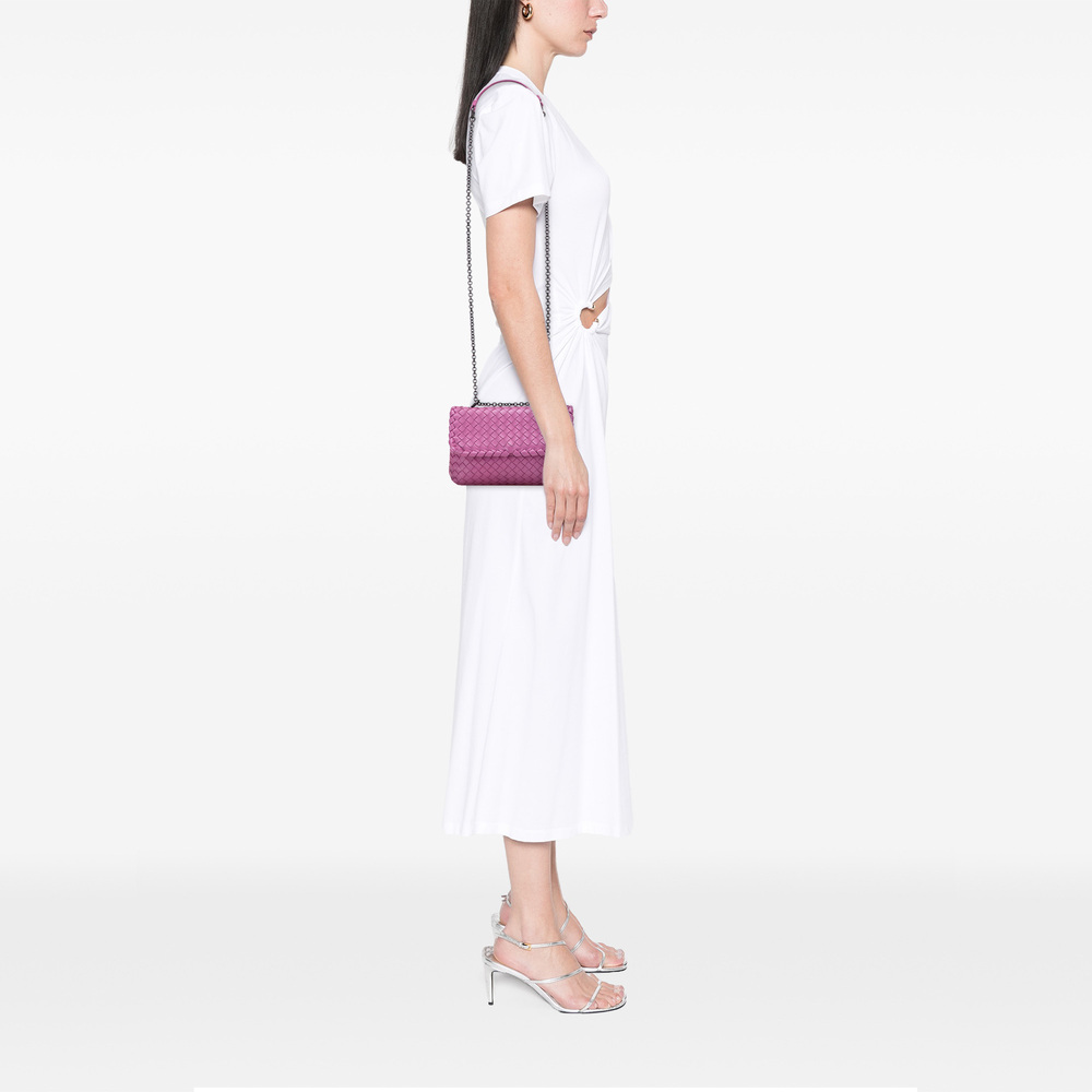 Pre-Loved Bottega Veneta Baby Nappa Intrecciato Olimpia Crossbody - Picture 10 of 10